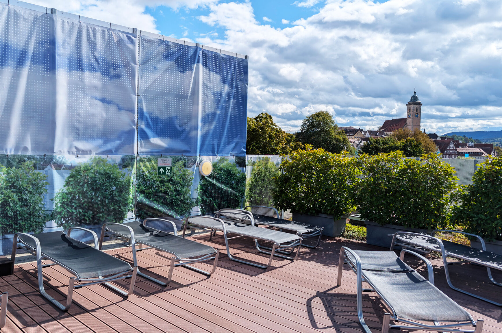 Dachterrasse mit Fußbodenheizung