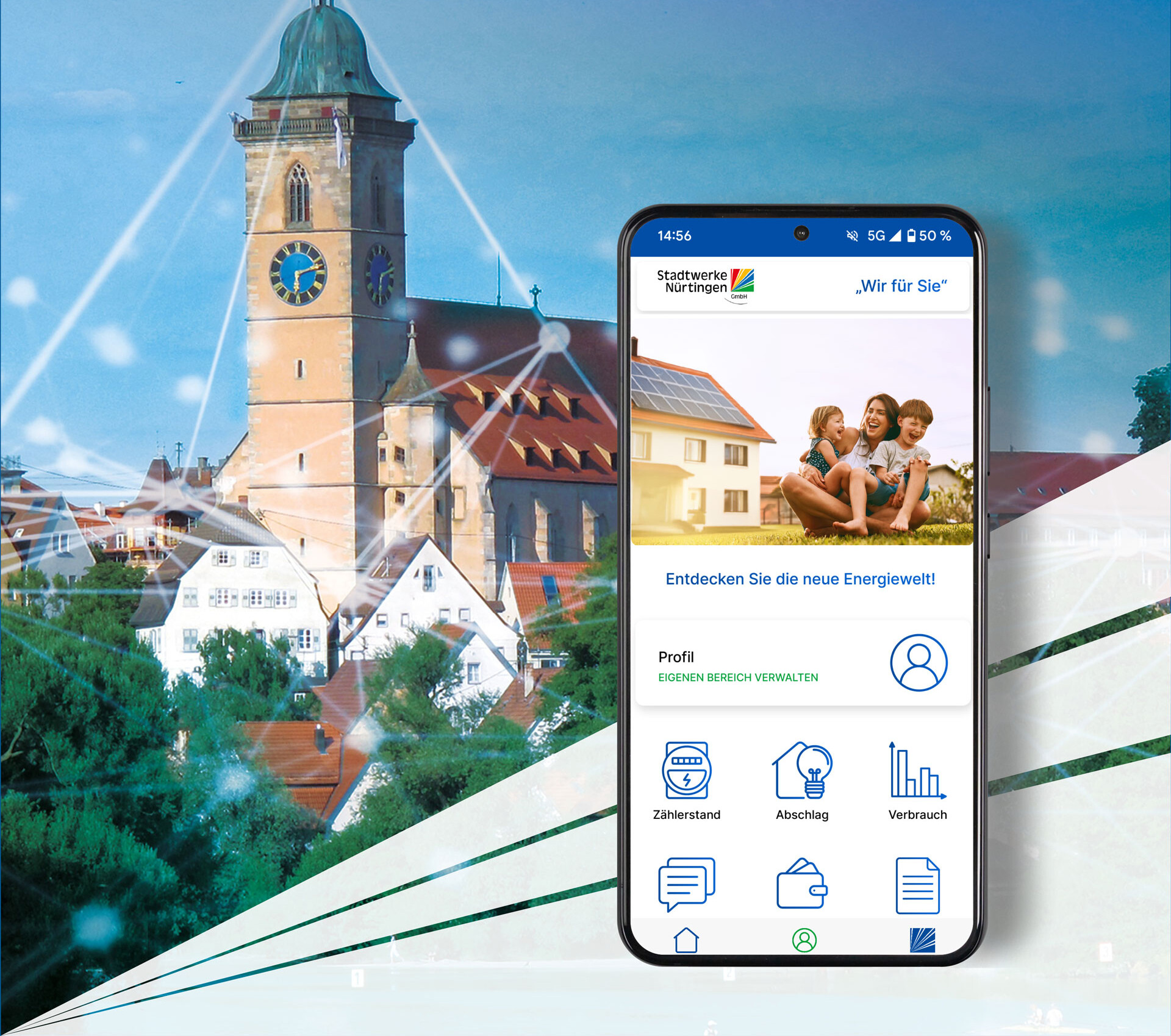 User nutzt Stadtwerke App